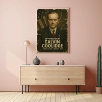 Calvin Coolidge 30th President of the United States Damaged Photograph Poster