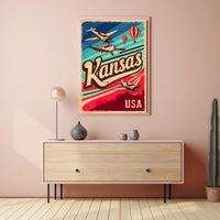 Vintage Kansas Aviation Poster