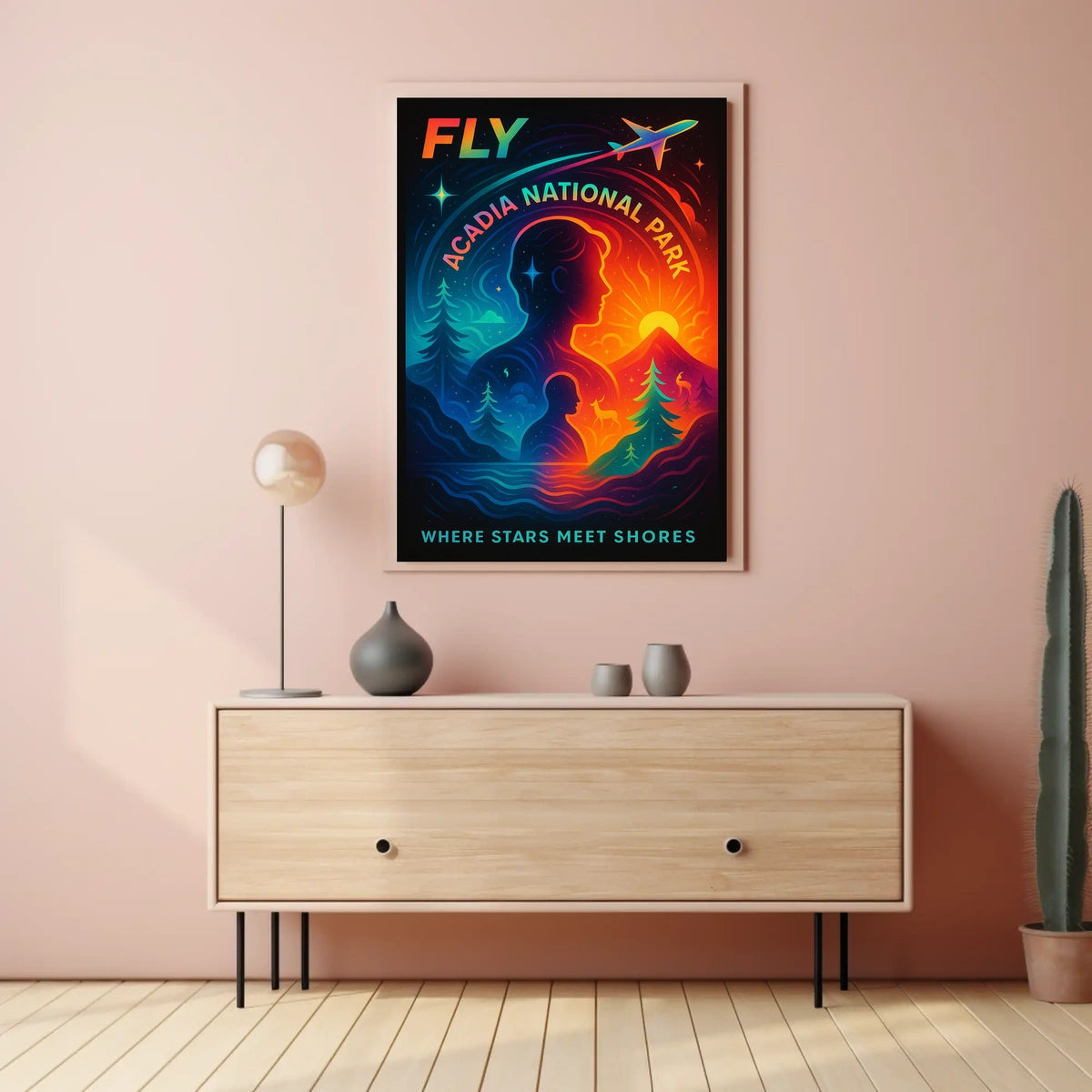 Fly to Acadia National Park Poster