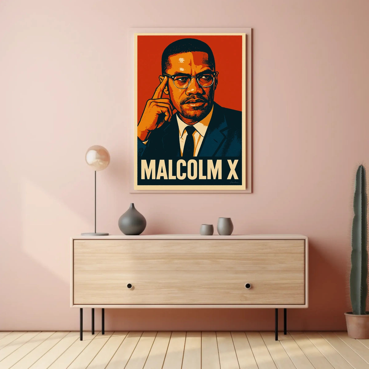 Malcolm X Portrait Poster
