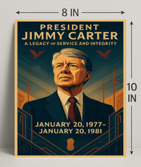 Jimmy Carter Legacy of Service Poster Wall Art PosterGoat
