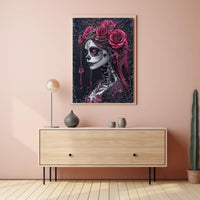 Día de los Muertos Skeleton Art Cultural Poster