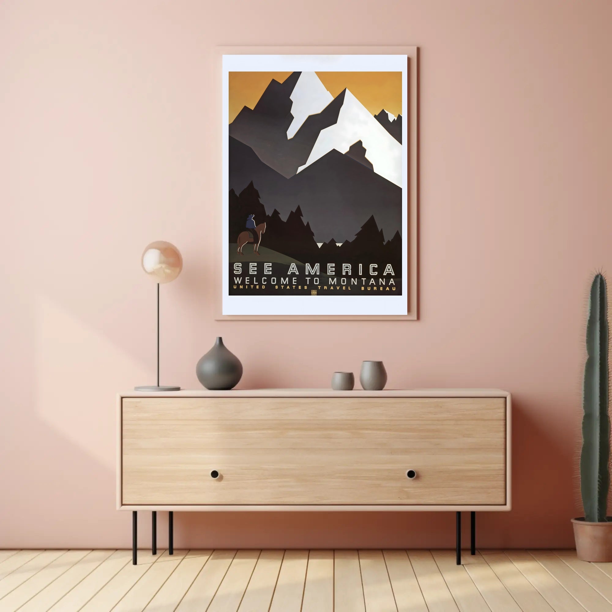 Montana Scenic Vista Vintage Travel Advertisement Travel Poster