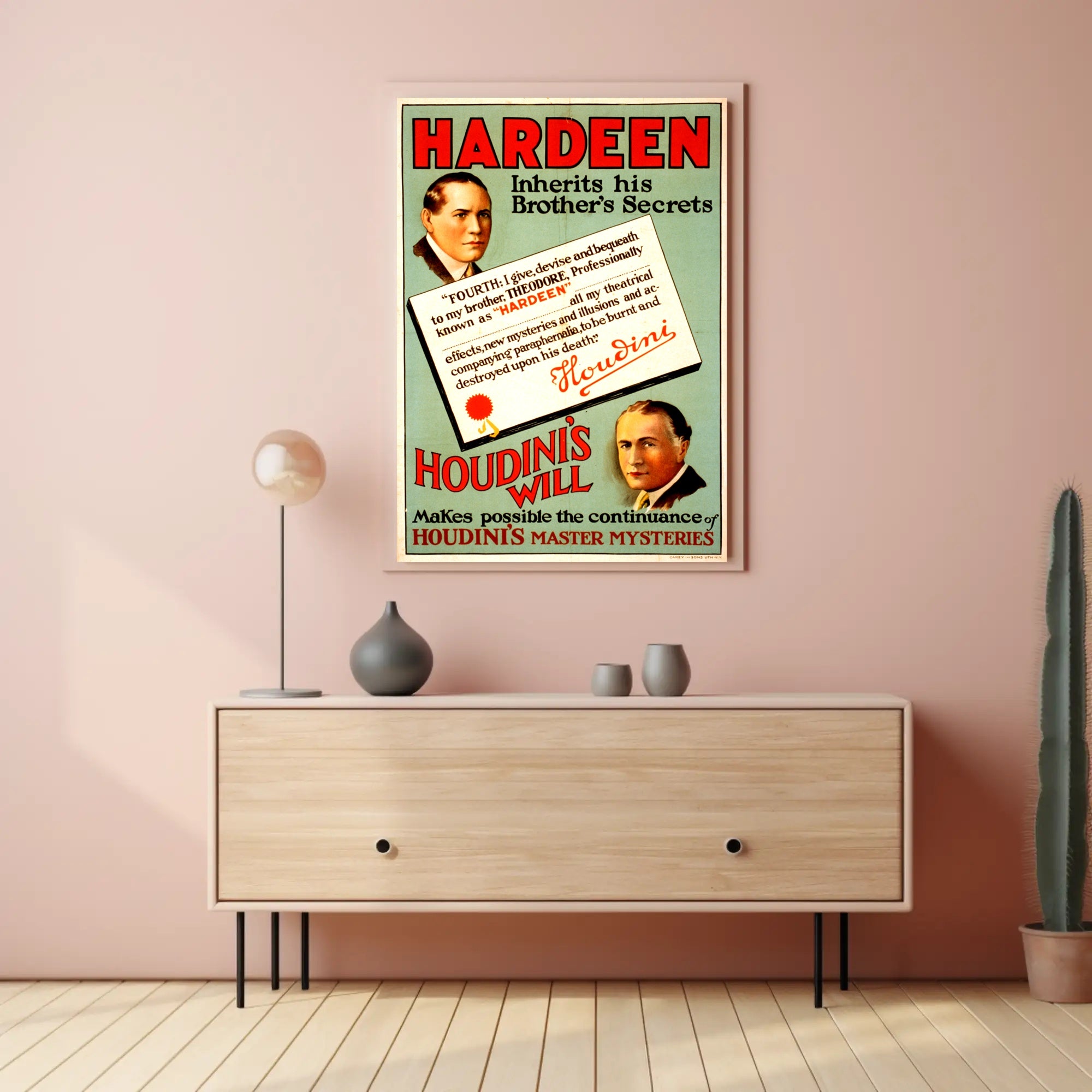 Hardeen Magic Legacy Vintage Cultural or Heritage Poster
