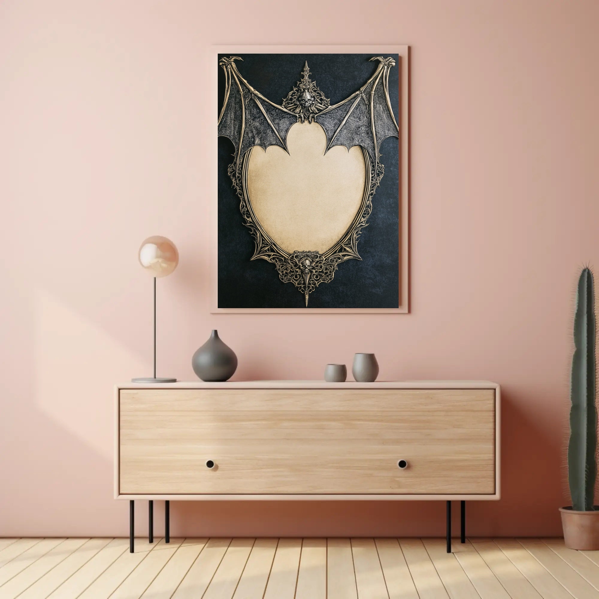 Gothic Bat Frame Poster