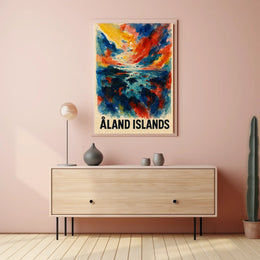 Åland Islands A Vibrant Landscape Poster