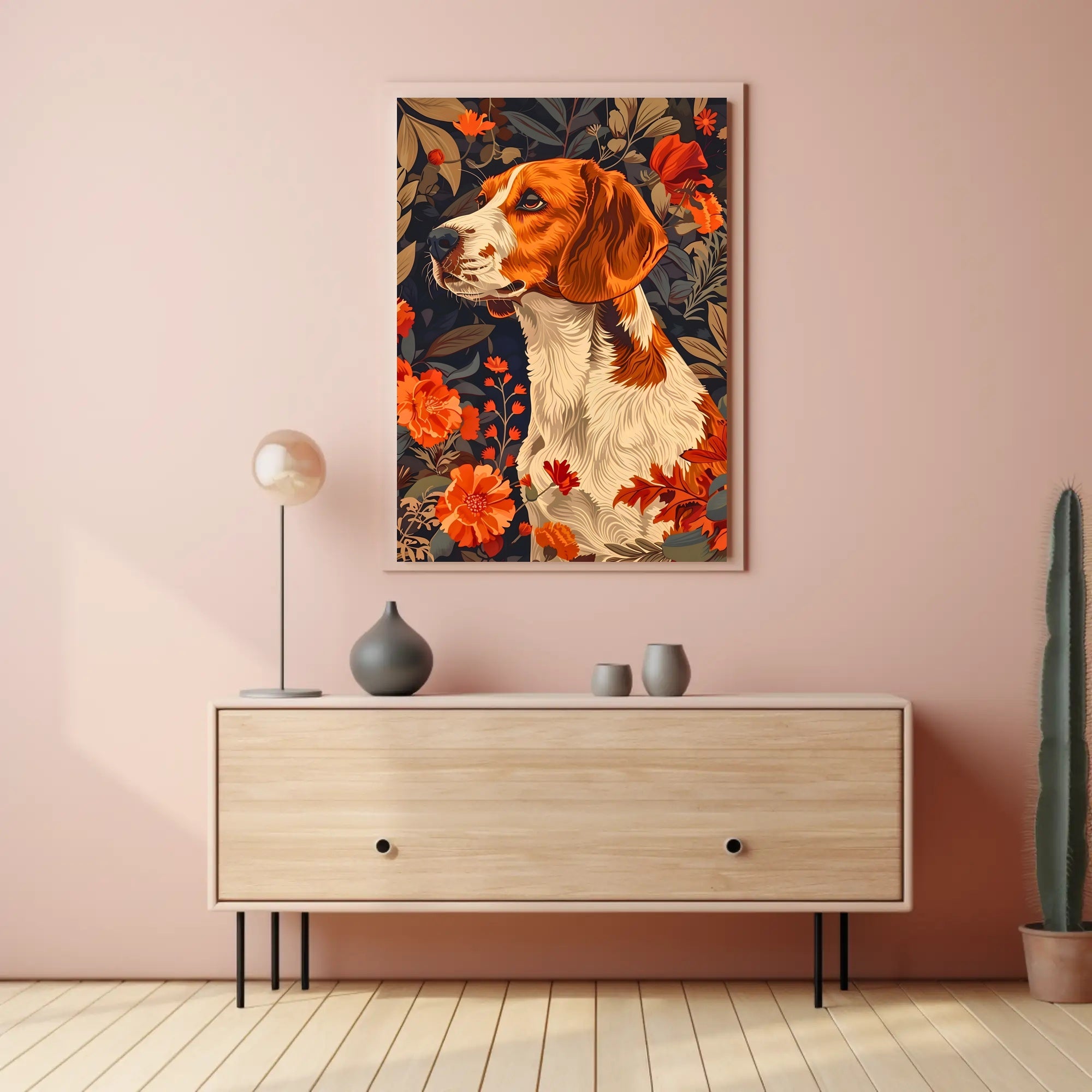 Autumn Canine Elegance Wall Art Print