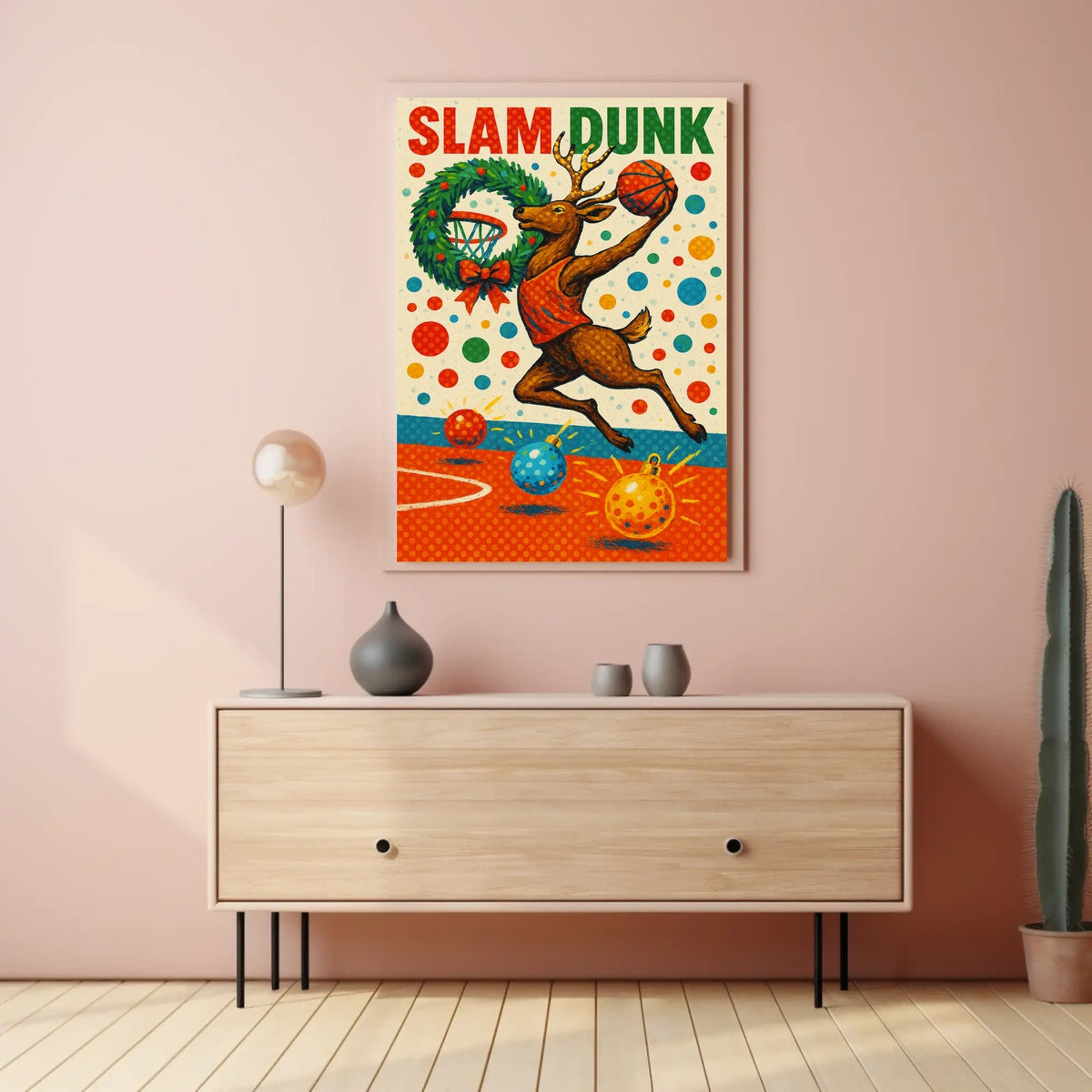 Slam Dunk Reindeer Poster
