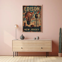 Edison New Jersey Scenic Town Poster