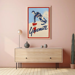 Yosemite Ski School Vintage-Style Sports Poster PosterGoat