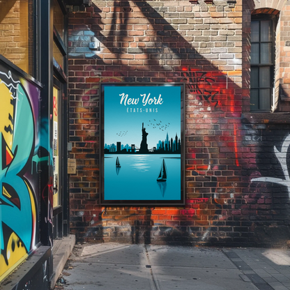 New York Statue of Liberty Vintage Poster