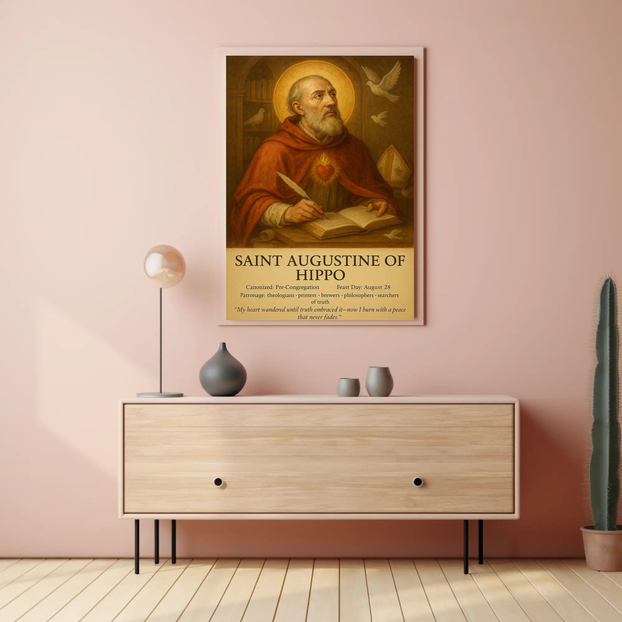 Saint Augustine’s Contemplation: Cultural or Heritage Poster