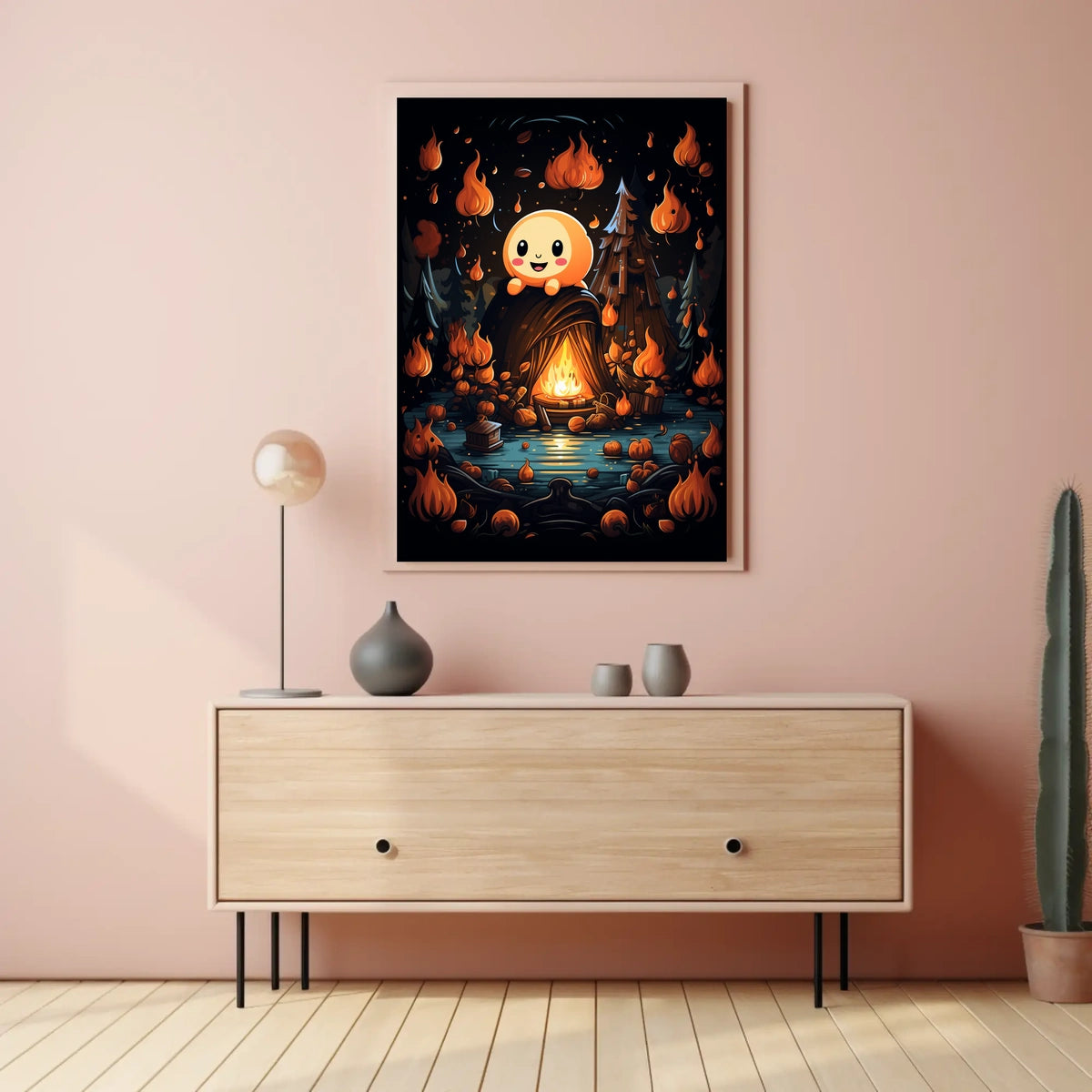 Enchanted Autumn Campfire Poster
