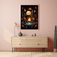 Enchanted Autumn Campfire Poster