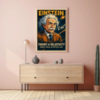 Einstein Relativity Vintage Scientific Decor Poster