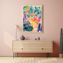Tropical Dreamscape: Vibrant Abstract Art Poster
