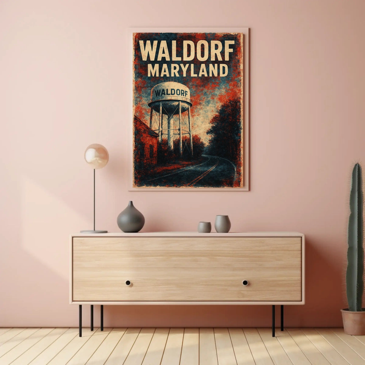 Waldorf Maryland Scenic Map Style Poster