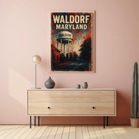 Waldorf Maryland Scenic Map Style Poster