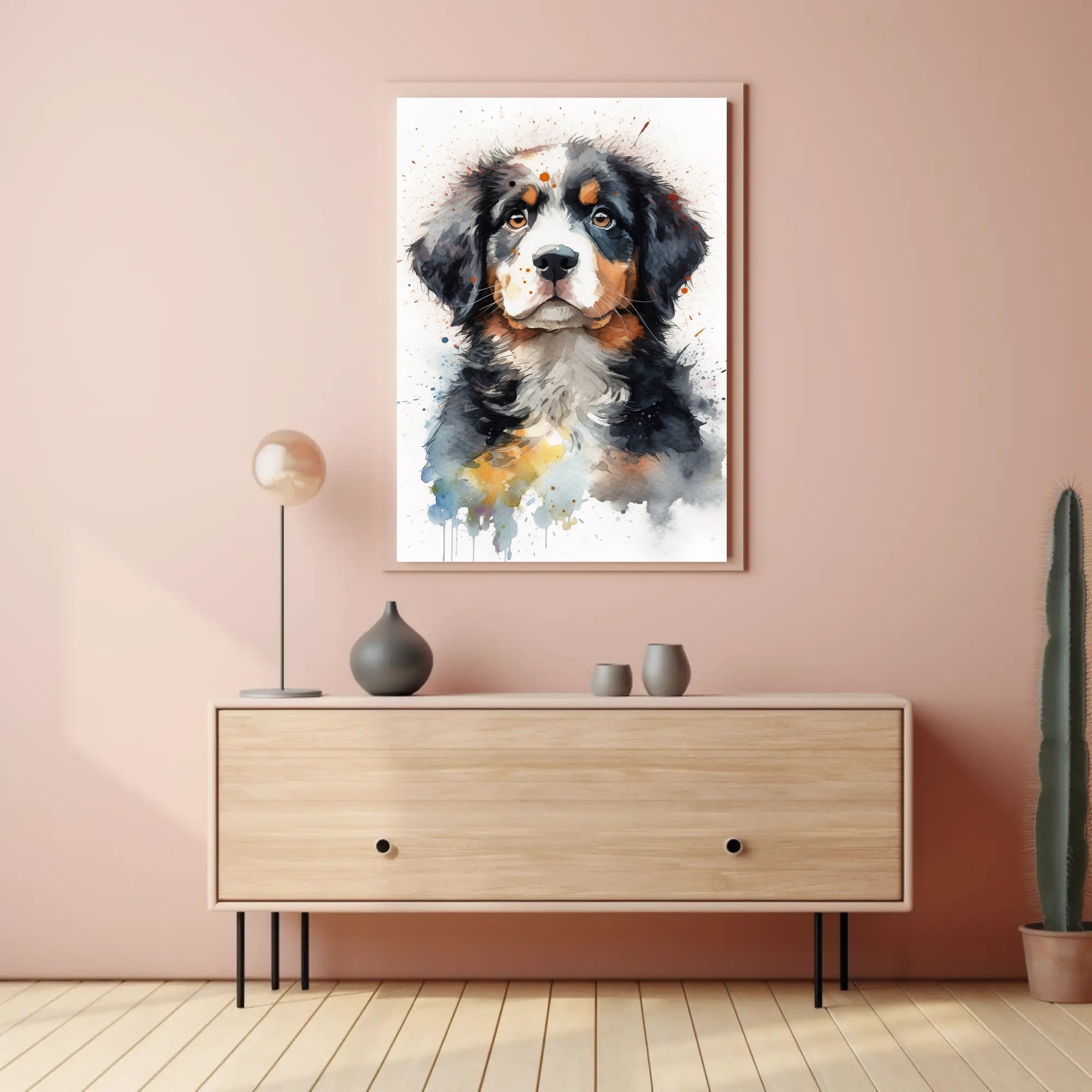 Majestic Canine Watercolor Poster Wall Art Print