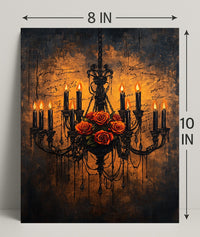 Chandelier Of Roses Poster