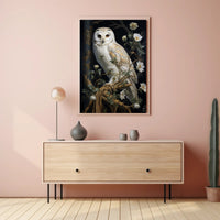 Majestic Owl In Bloom Poster PosterGoat