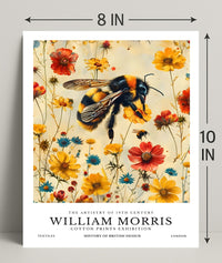 William Morris Vintage Bee Botanical Artistic Poster