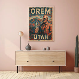 Orem Utah Heritage Vintage Collector Poster