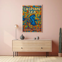 Caspian Sea Mosaic Poster