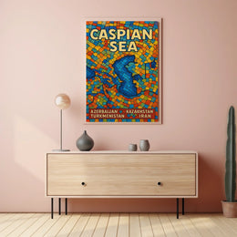 Caspian Sea Mosaic Poster