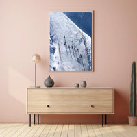 Skiers On A Snowy Slope Poster