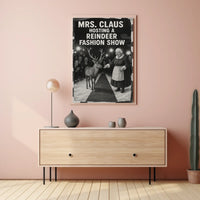 Whimsical Mrs. Claus Vintage Christmas Poster