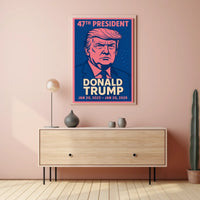 Donald Trump Visionary Renewal Digital Painting Typography Patriotic Legacy Poster