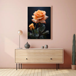 Dew-Kissed Rose Poster PosterGoat