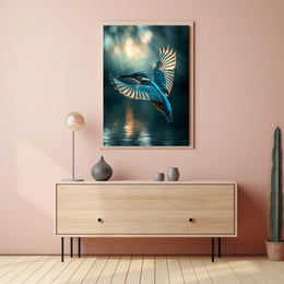 Kingfisher Elegance Photorealistic Animal Poster PosterGoat