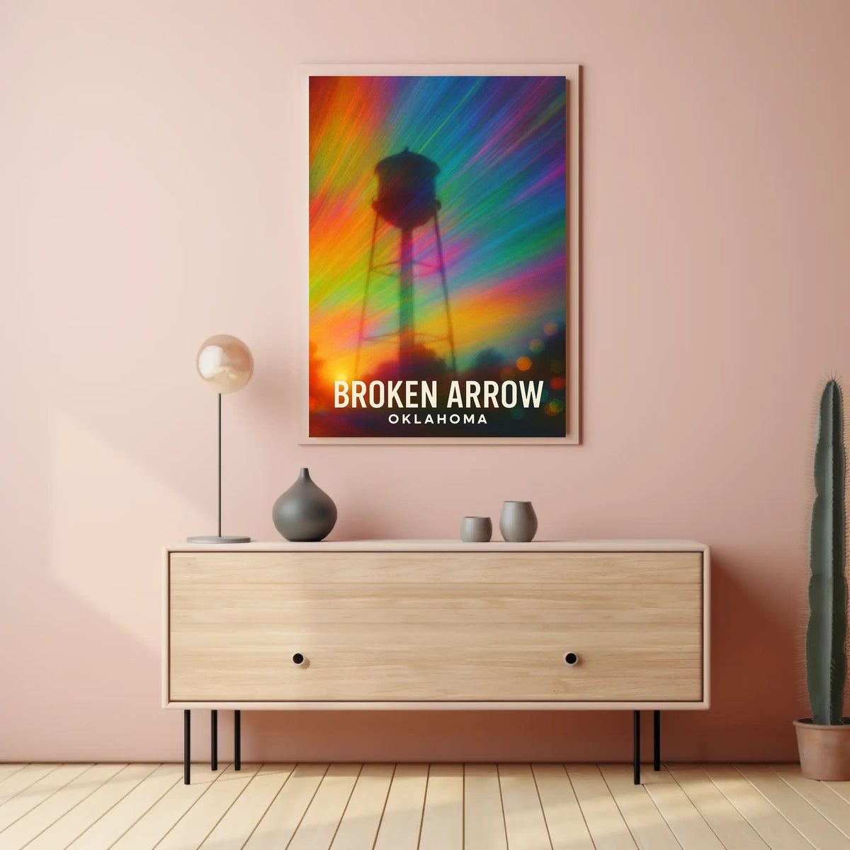 Broken Arrow Oklahoma Minimalist Travel Poster
