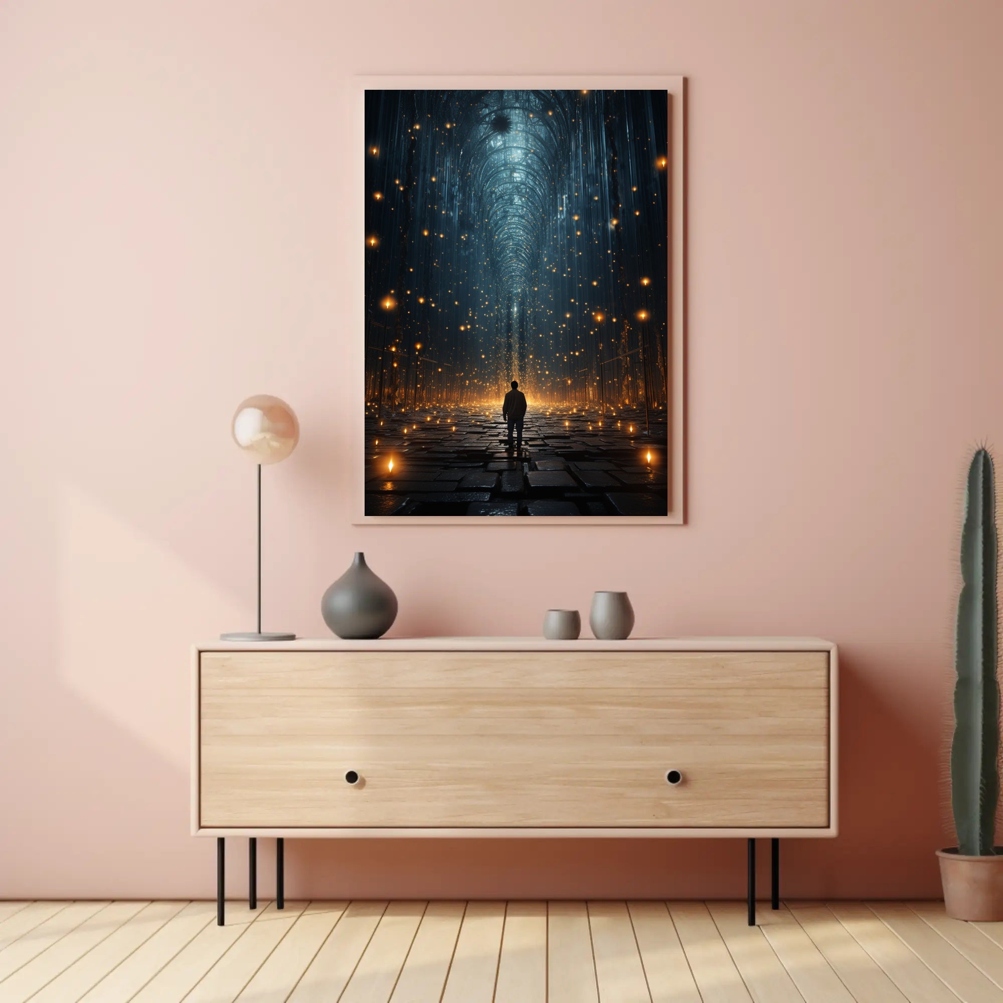 Journey Through The Luminous Corridor Poster PosterGoat