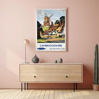 Vintage Cambridgeshire Travel Poster: See England by Rail PosterGoat