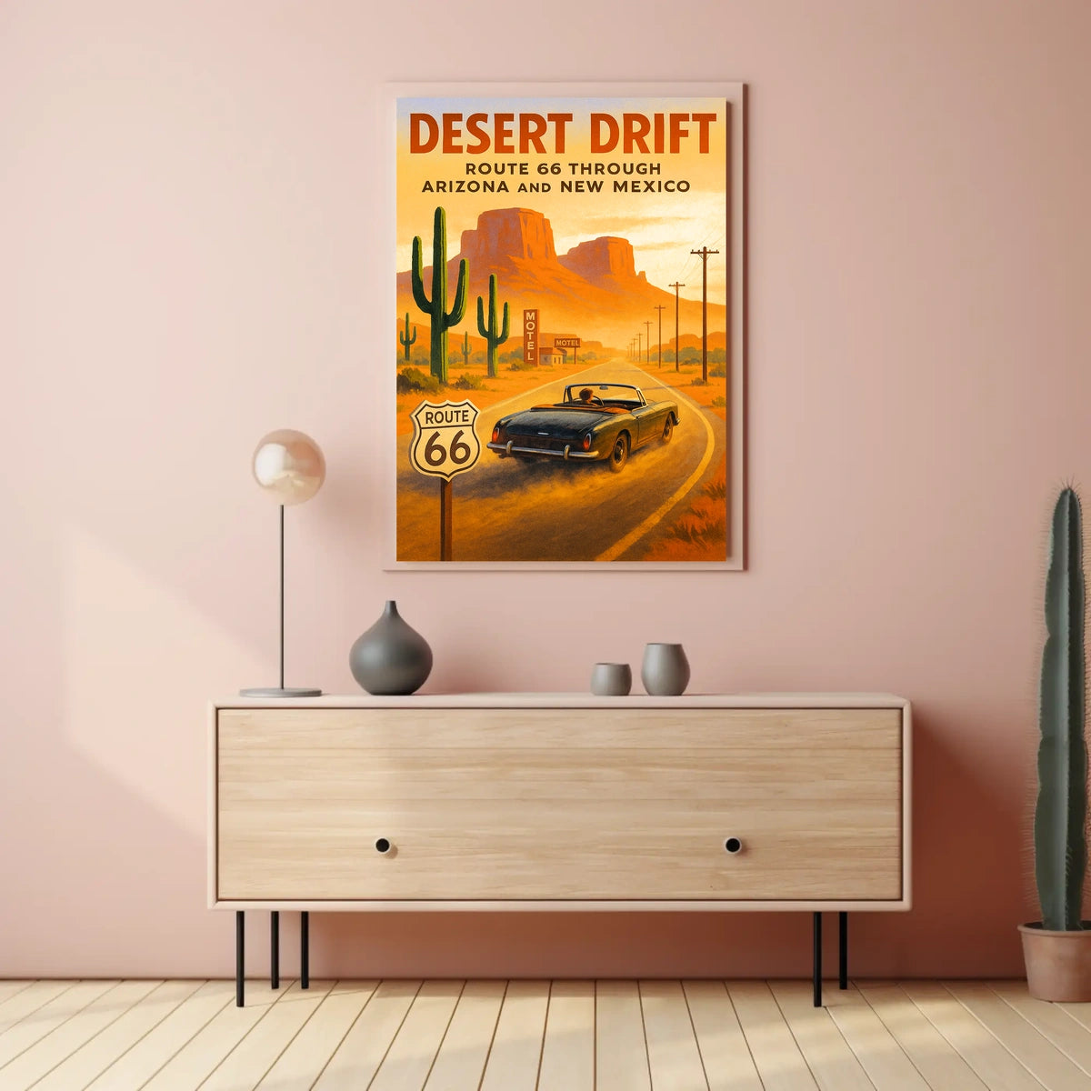 Desert Drift Route 66 Adventure Poster