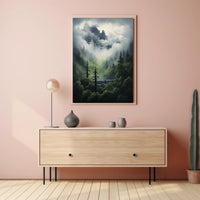 Mystical Train Adventure in Nature Travel Poster