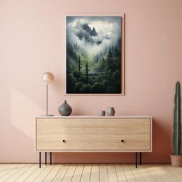 Mystical Train Adventure in Nature Travel Poster