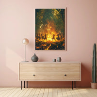 Mystical Bonfire Dance Fantasy or Mythology Poster PosterGoat