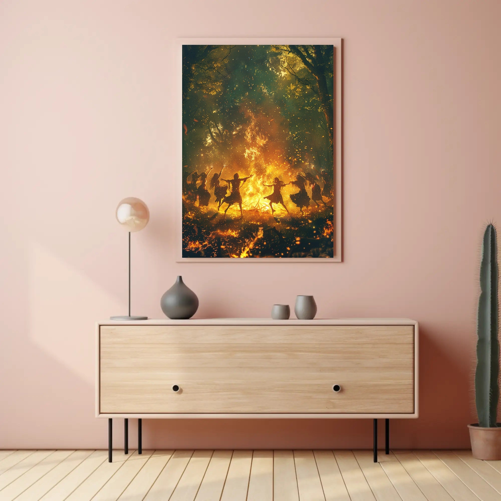 Mystical Bonfire Dance Fantasy or Mythology Poster PosterGoat