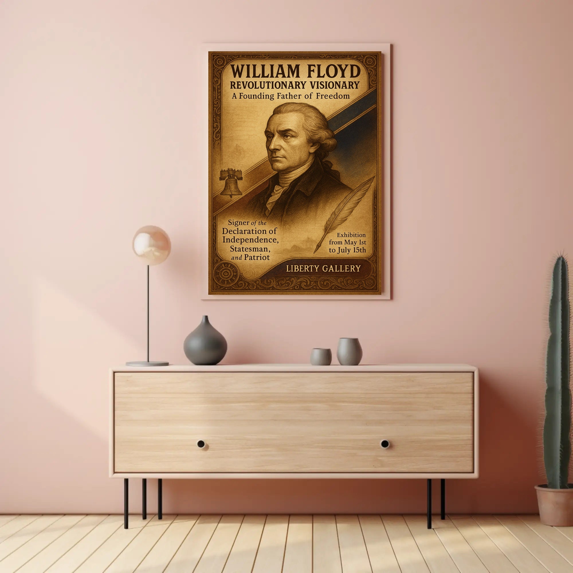 American Independence Historical Figure Vintage Patriotic Poster