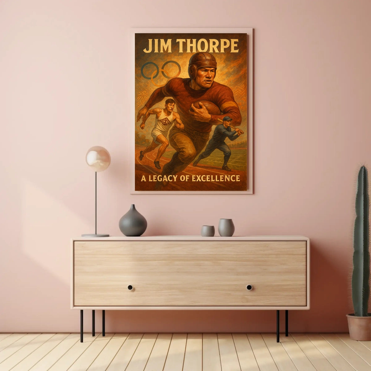 Celebrating a Sports Legend Jim Thorpe Poster