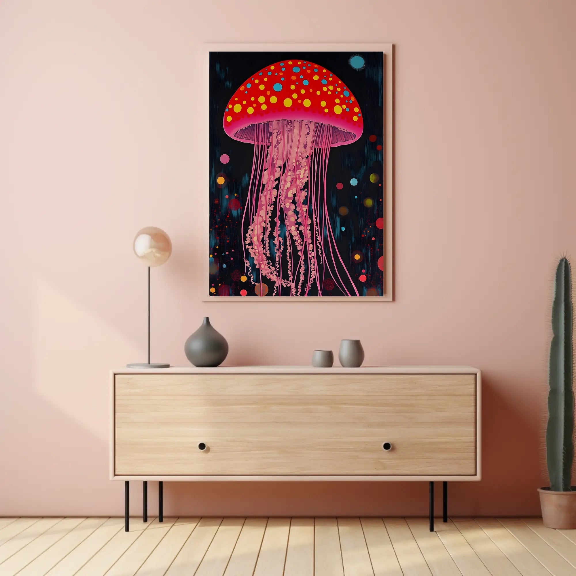 Jellyfish Poster Vibrant Dreamscape Wall Art