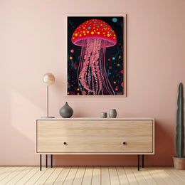 Jellyfish Poster Vibrant Dreamscape Wall Art