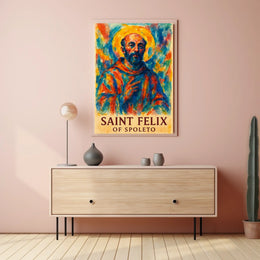 Saint Felix Spoleto Sacred Heritage Travel Portrait Inspirational Wanderer Decor Poster