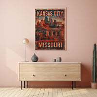 Kansas City Vintage Skyline Collector Poster