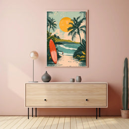 Whimsical Panda Relaxing on Watermelon Poster Art PosterGoat