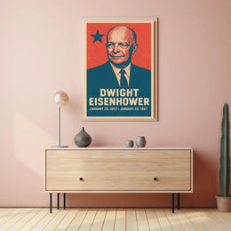 Eisenhower Nostalgic Patriotic Retro Poster